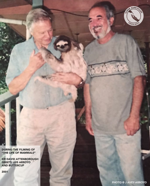 Sir David Attenborough meets Luis Arroyo and Buttercup - 2001